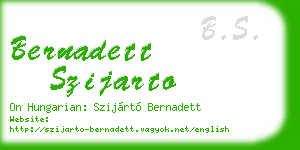 bernadett szijarto business card